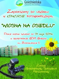 Konkurs  Fotograficzny
„Wiosna na osiedlu”
